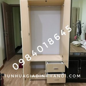 TỦ NHỰA 2 CÁNH ĐÀI LOAN MÀU GỖ