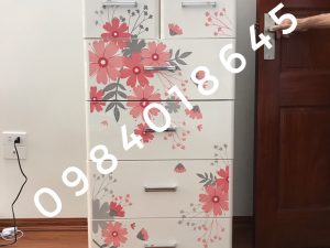 TỦ NHỰA MINA DUY TÂN HOA CÚC XÁM