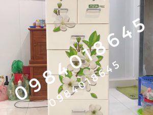 TỦ NHỰA MINA DUY TÂN HOA BƯỞI TRẮNG