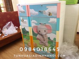 TỦ NHỰA SHINO DUY TÂN 5 TẦNG VOI XANH